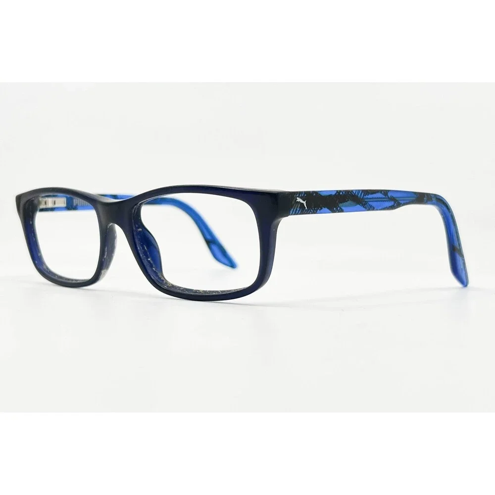 Puma Eyeglasses Kids Blue PJ0009OCOS 001 Full Rim Rectangular 49-16-130
